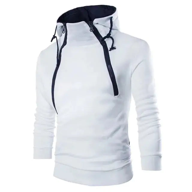 Men's High Neck Hooded Pullovers