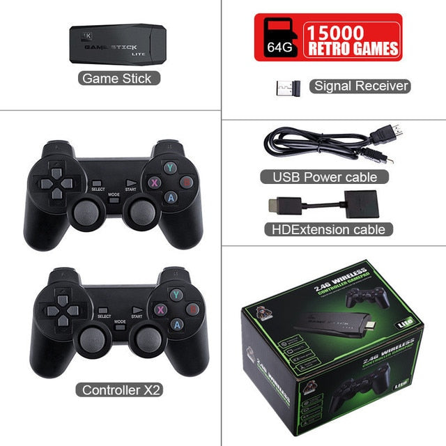 Video Game Console Double Wireless Controller