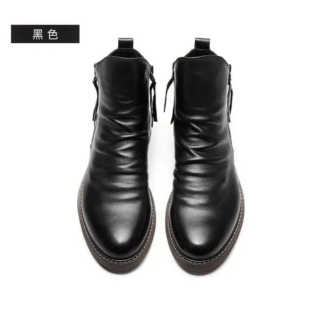 Retro Ankle Non-Slip Leather Boots Men