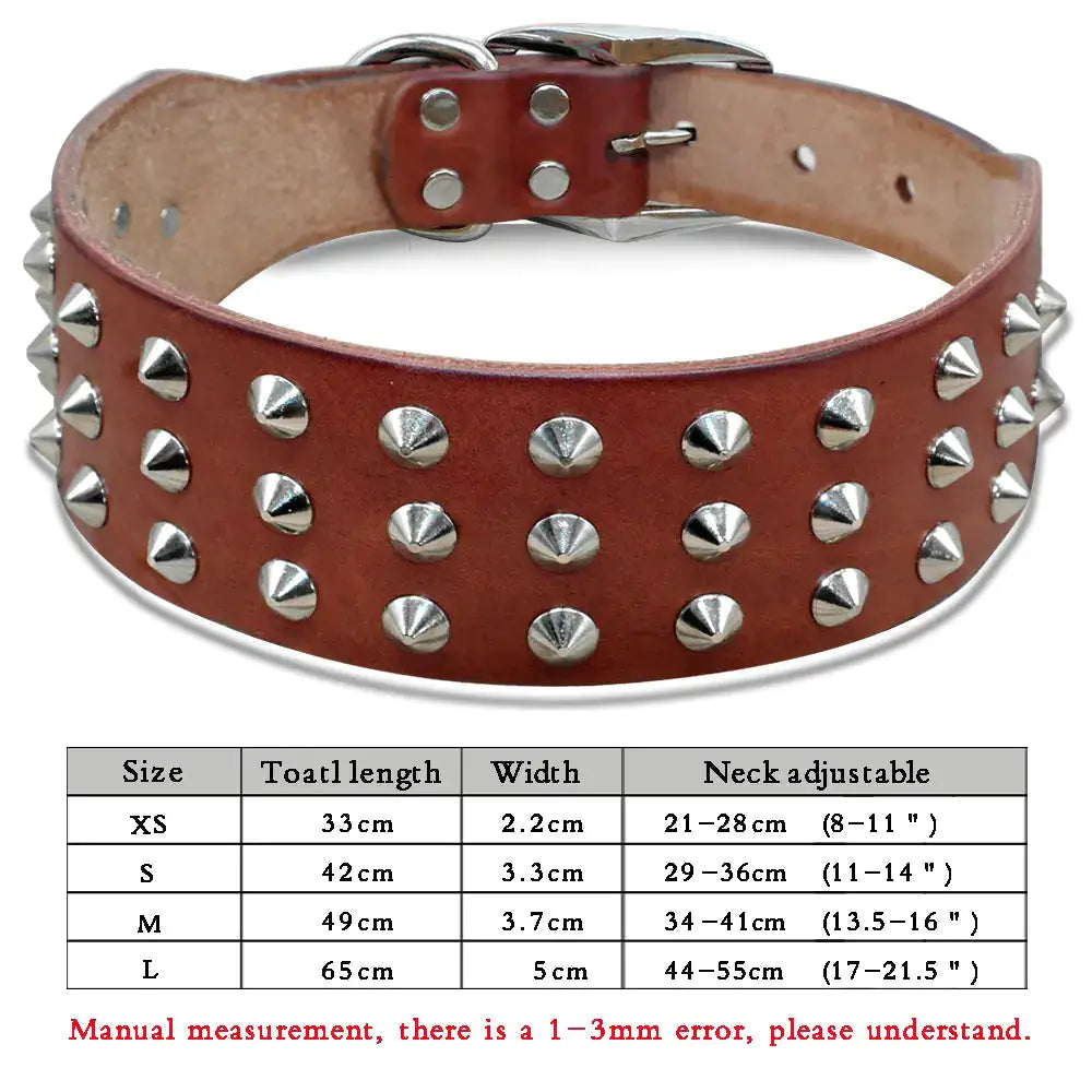 Cone Spikes Dog Collar